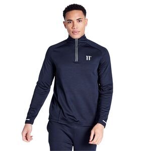 11 Degrees Mens Oxygen Quarter Zip Long-Sleeved Top / Black